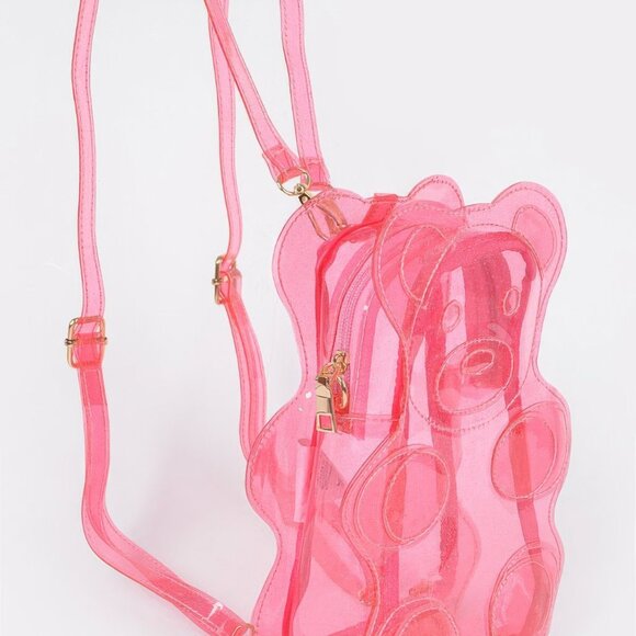 Transparent Teddy Bear Backpack - Picture 4 of 5